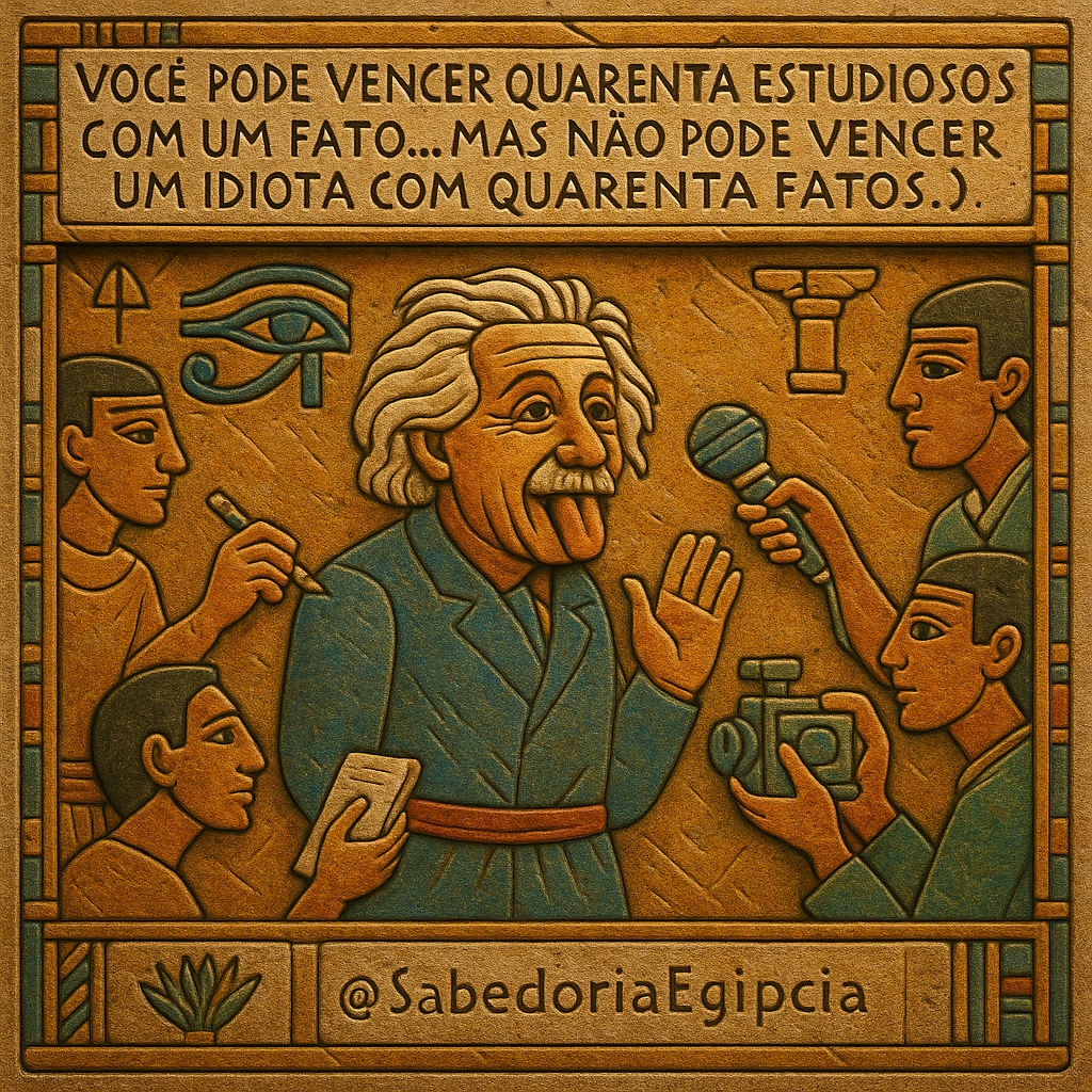 Einstein em estilo egípcio